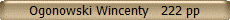 Ogonowski Wincenty 222 pp